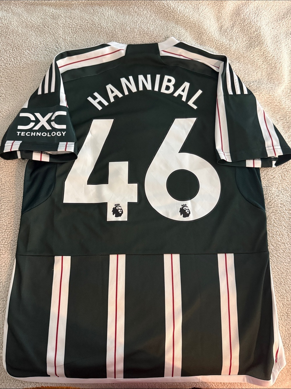 RARE Manchester United #46 Hannibal Mejbri 2023-24 Adidas Away Jersey